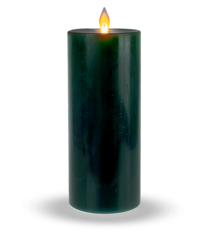 Winter Green Wax LED Pillar Candle(Large)