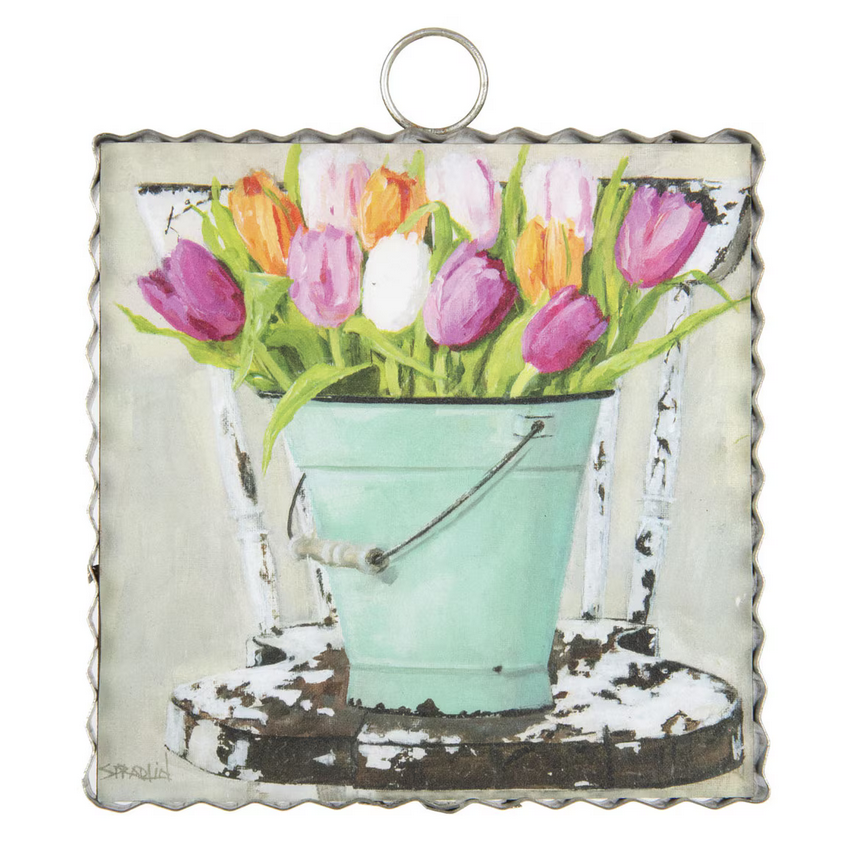 RTC Mini Bucket of Tulips Print