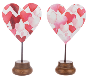 Watercolor Hearts on Stand