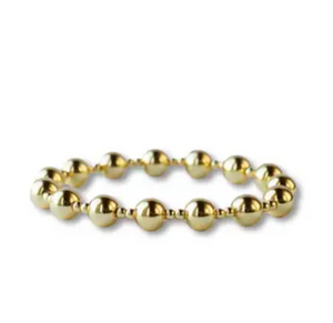 Gold Beaded Bracelets-Duo