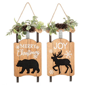 Woodland Wonder - Sled Plaque Ornaments