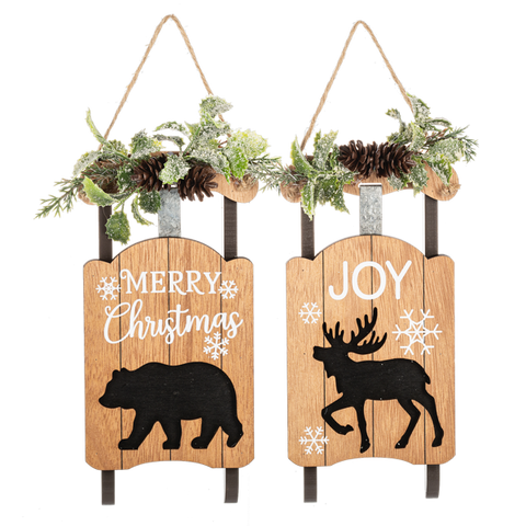 Woodland Wonder - Sled Plaque Ornaments