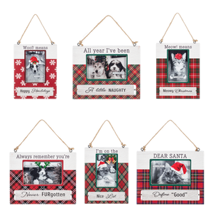 Fleas Navidad Spinning Pet Frame ornaments