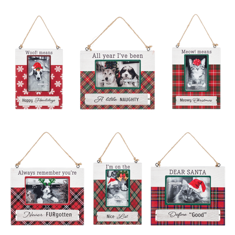 Fleas Navidad Spinning Pet Frame ornaments