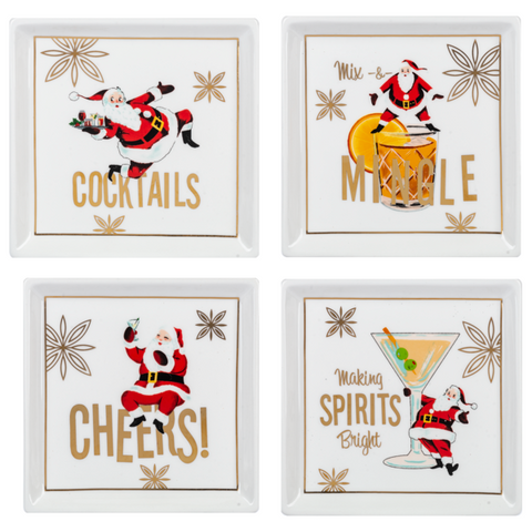 Santa Tidbit Plates