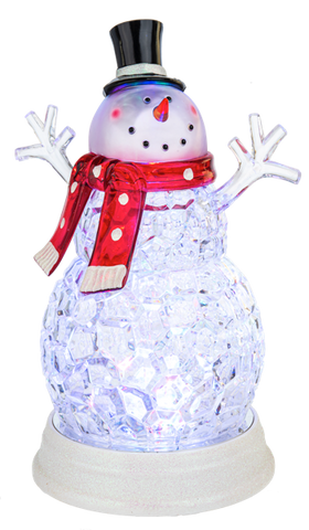 LED Light Up Snowman Figurine