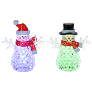 LED Light Up Crystal Snowman Mini Shimmers