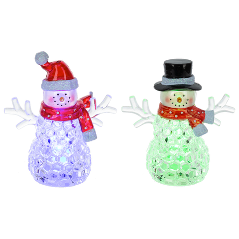 LED Light Up Crystal Snowman Mini Shimmers