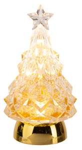 LED Light Up Shimmer Gold Tree Figurine