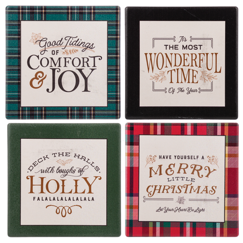 Holiday Message Coaster Set