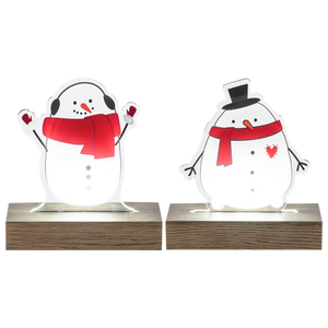 LED Light Up Snowman Tabletop Figurines