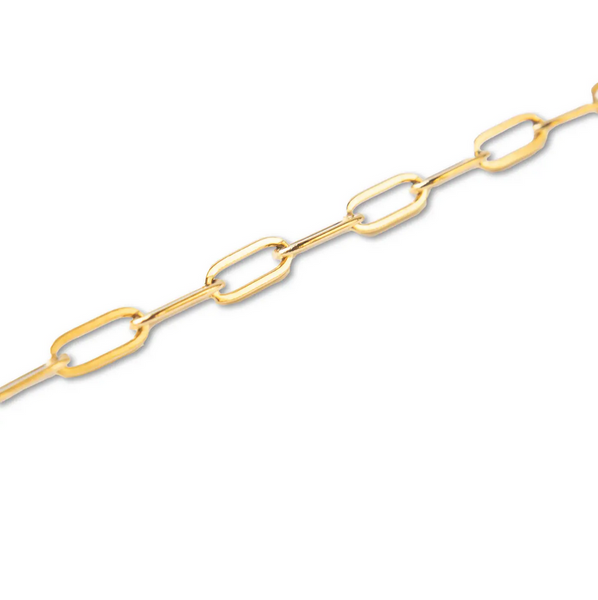 Gold Chain Bracelet-Paper Clip