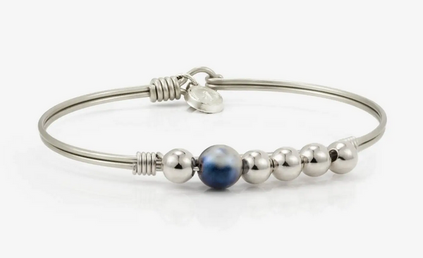 Luca + Danni Splash of Denim Beaded Bangle