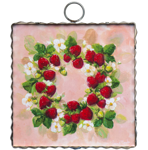 RTC Mini Strawberry Wreath Print