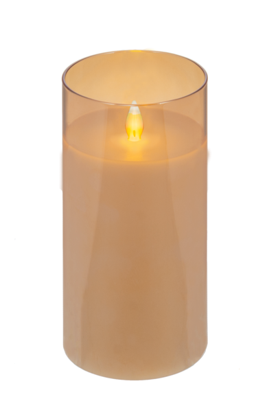 Flameless LED Candle in Gold Glass