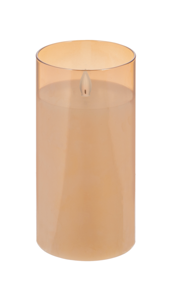 Flameless LED Candle in Gold Glass