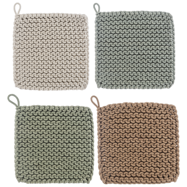 Cotton Crochet Pot Holder Set