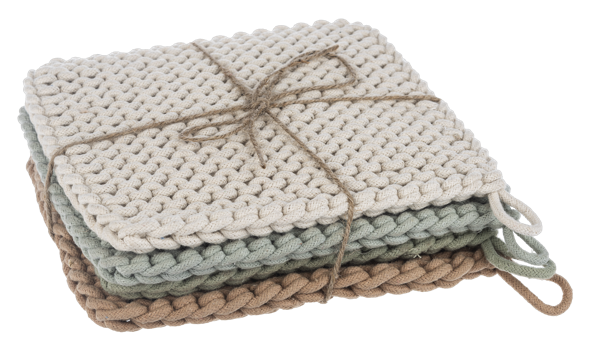 Cotton Crochet Pot Holder Set