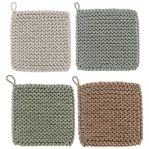 Cotton Crochet Pot Holder Set