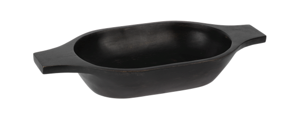 Black Dough Bowl with Handles