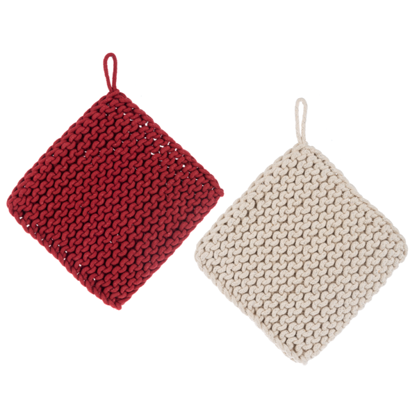 Cotton Crochet Pot Holder Set