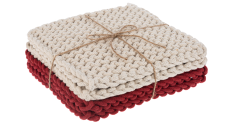 Cotton Crochet Pot Holder Set