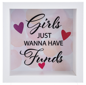 Girls Just Wanna Have Funds Shadow Box Bank