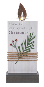 Evergreen Light Up Standing Plaques