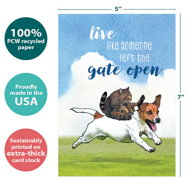 Gate Left Open Birthday Card