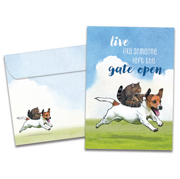 Gate Left Open Birthday Card