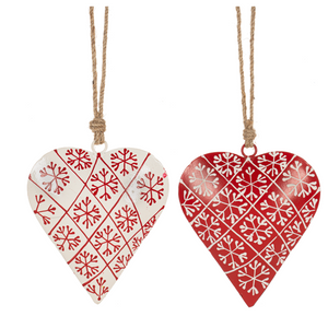 Snowflake Heart Ornament