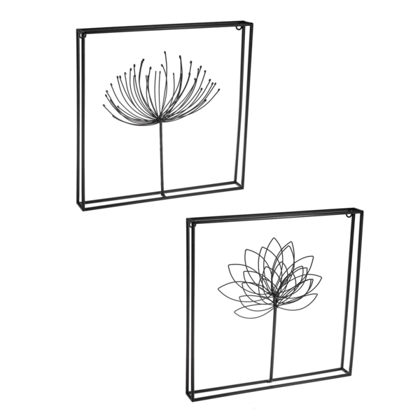 Wirework Flower Shadowbox Wall Art