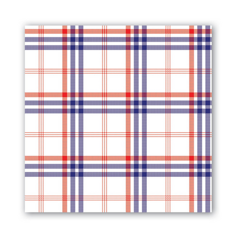 Paisley & Plaid Cocktail Napkin