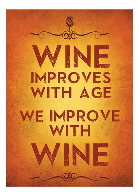 Improved With Wine Birthday Card