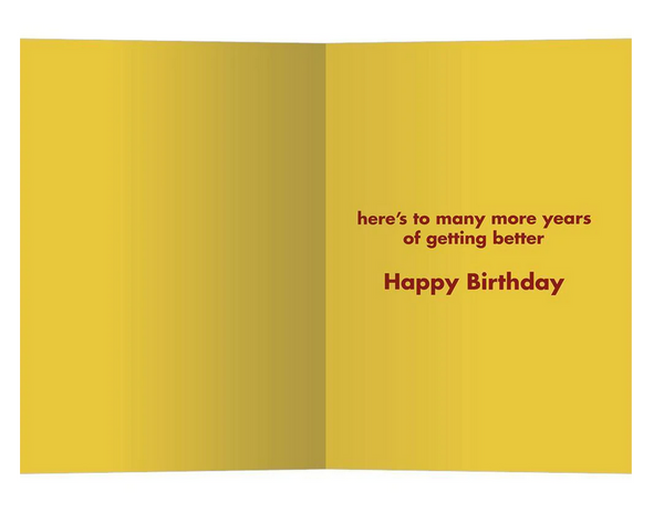 Improved With Wine Birthday Card