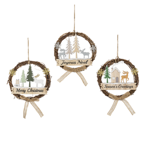 Cozy Cabin - Laser Cut Wreath Ornaments